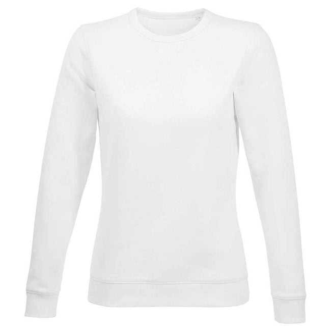White - Front - SOLS Womens-Ladies Sully Sweatshirt