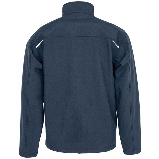Navy - Side - Result Genuine Recycled Womens-Ladies Printable Three Layer Soft Shell Jacket