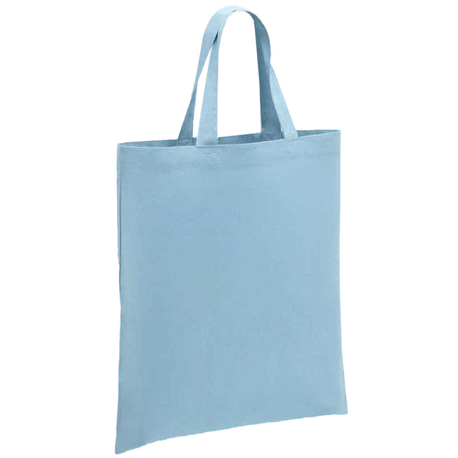 Light Blue - Front - Brand Lab Cotton Short Handle Shopper Bag