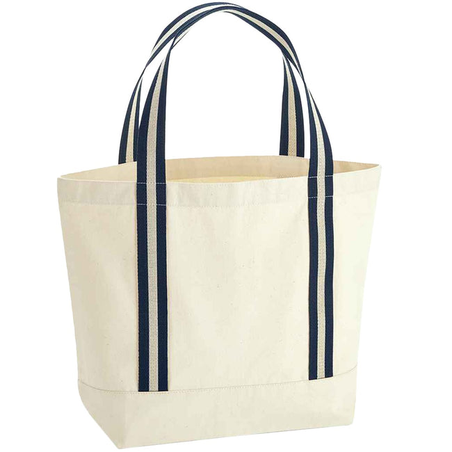 Natural-Navy - Front - Westford Mill EarthAware Shoulder Bag