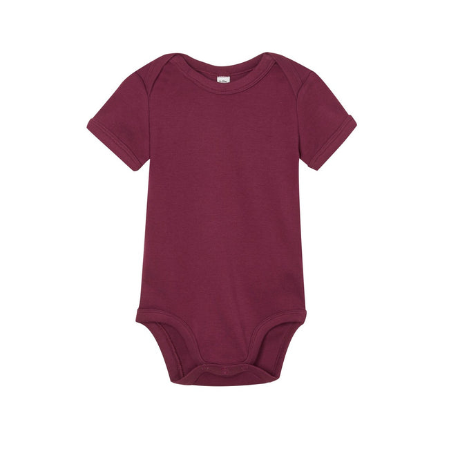 Burgundy - Front - Babybugz Baby Onesie