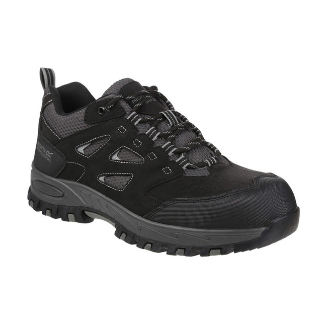 Black-Granite - Front - Regatta Mens Mudstone Safety Trainers