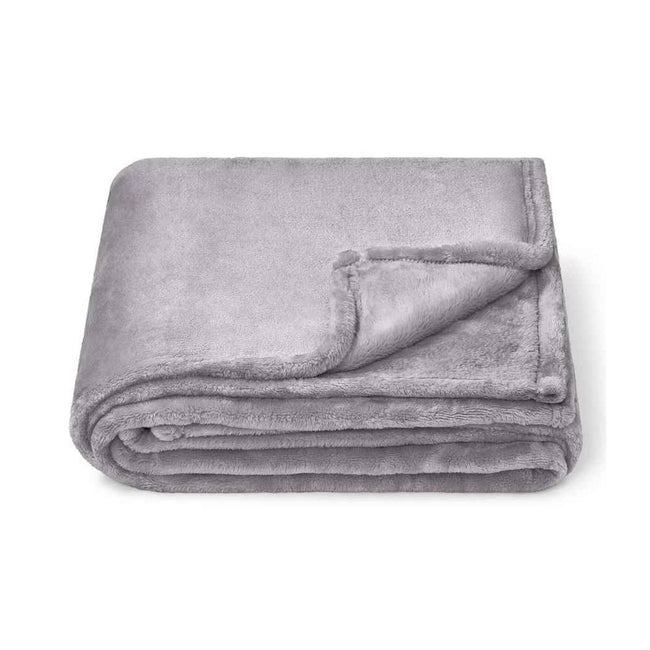 Silver Grey - Front - Brand Lab Fleece Blanket
