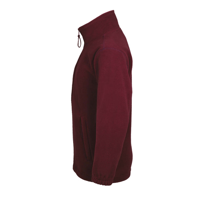 Burgundy - Pack Shot - SOLS Childrens-Kids North Zip-Up Fleece Jacket