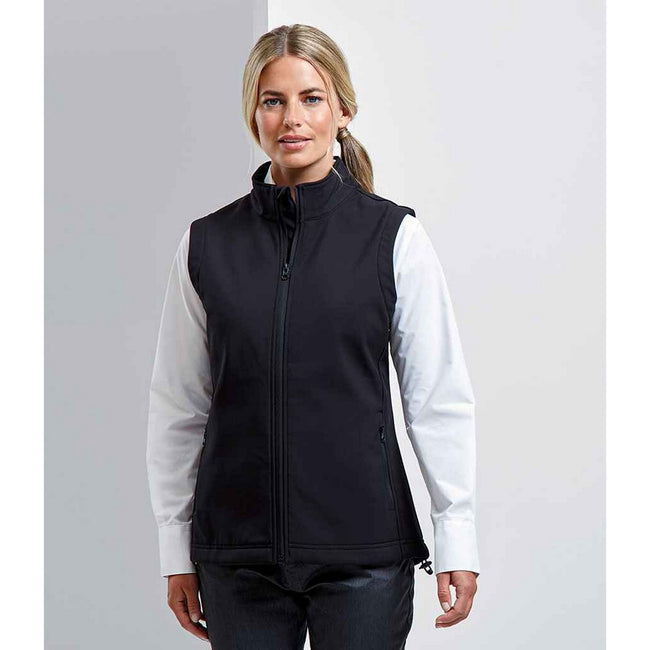 Black - Back - Premier Womens-Ladies Windchecker Vest