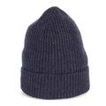 Navy Blue Heather - Front - Native Spirit Merino Wool Beanie