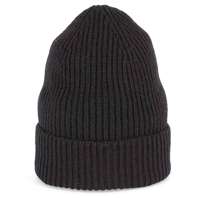 Black - Front - Native Spirit Merino Wool Beanie