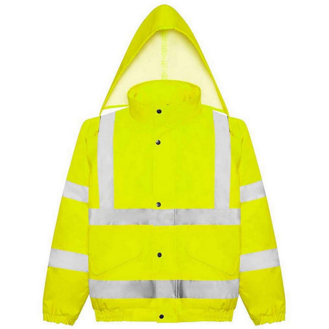 Yellow - Front - PRO RTX Mens High-Vis Bomber Jacket