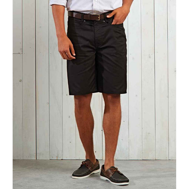 Black - Back - Premier Mens Performance Casual Shorts