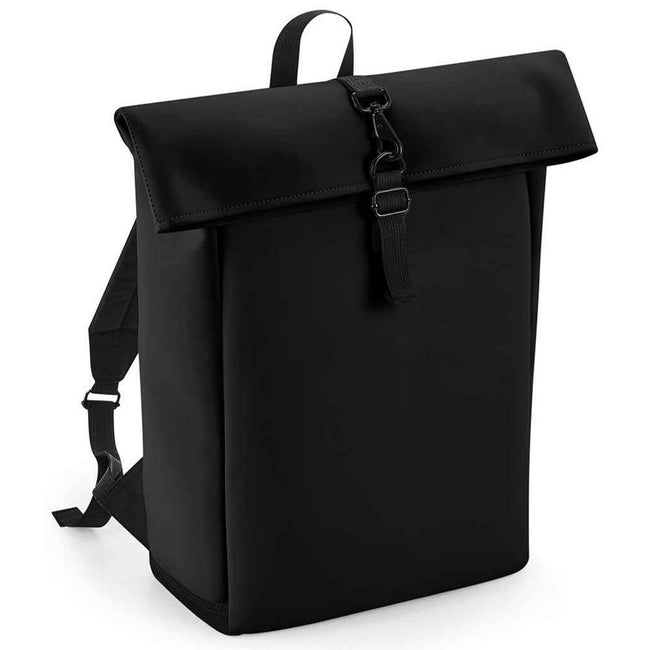 Black - Front - Bagbase Roll Top Knapsack