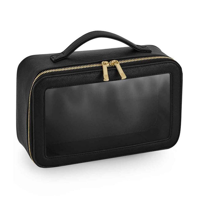Black - Front - Bagbase Boutique Clear Toiletry Bag