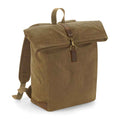 Desert Sand - Front - Quadra Heritage Leather Trim Knapsack