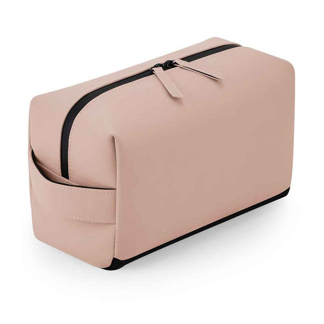Nude Pink - Front - Bagbase Matte PU Toiletry Bag