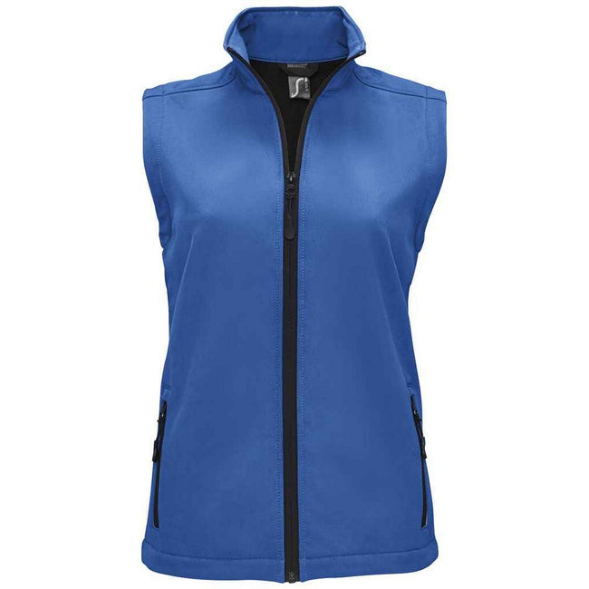 Royal Blue - Front - SOLS Womens-Ladies Race Softshell Vest
