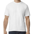 White - Side - Gildan Mens Midweight Soft Touch T-Shirt
