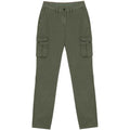 Natural Khaki - Front - Native Spirit Womens-Ladies Washed Cargo Pants