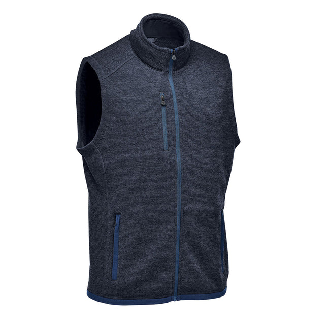 Navy - Lifestyle - Stormtech Mens Avalante Knitted Heather Full Zip Vest