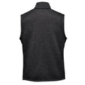 Black - Back - Stormtech Mens Avalante Knitted Heather Full Zip Vest