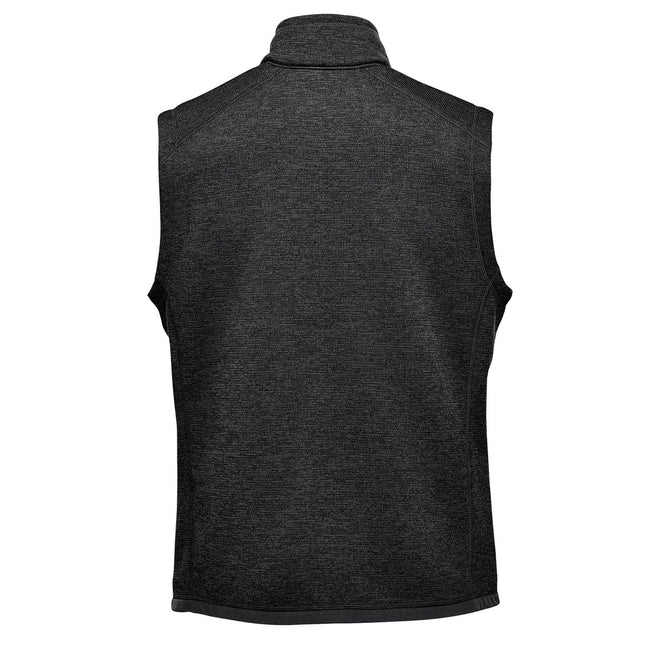Black - Back - Stormtech Mens Avalante Knitted Heather Full Zip Vest