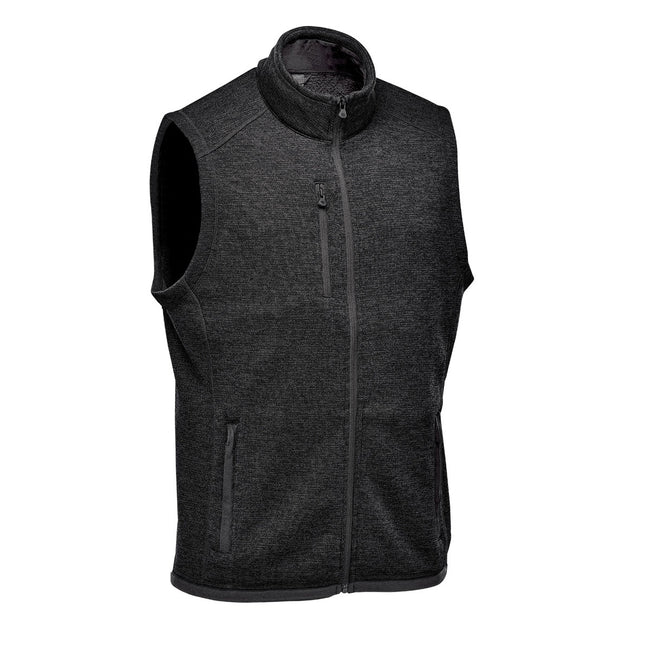Black - Lifestyle - Stormtech Mens Avalante Knitted Heather Full Zip Vest