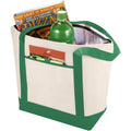Natural,Green - Front - Bullet Lighthouse Non Woven Cooler Tote