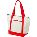 Natural,Red - Front - Bullet Lighthouse Non Woven Cooler Tote