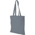 Gray - Front - Bullet Madras Cotton Tote