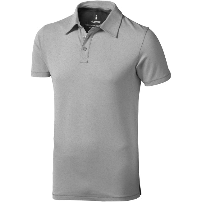 Gray Melange - Front - Elevate Mens Markham Short Sleeve Polo