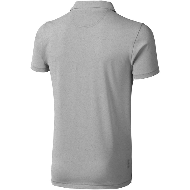 Gray Melange - Back - Elevate Mens Markham Short Sleeve Polo