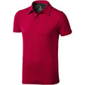 Red - Front - Elevate Mens Markham Short Sleeve Polo