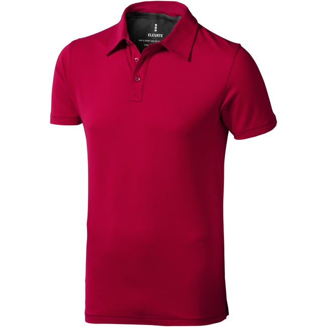 Red - Front - Elevate Mens Markham Short Sleeve Polo