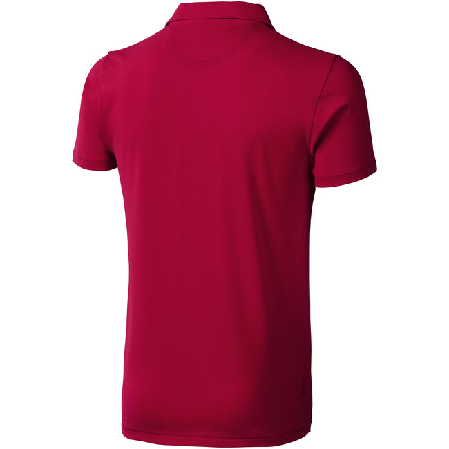 Red - Back - Elevate Mens Markham Short Sleeve Polo
