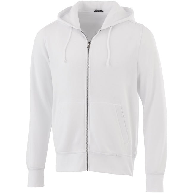 White - Front - Elevate Mens Cypress Full Zip Hoodie