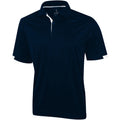 Navy - Front - Elevate Mens Kiso Short Sleeve Polo