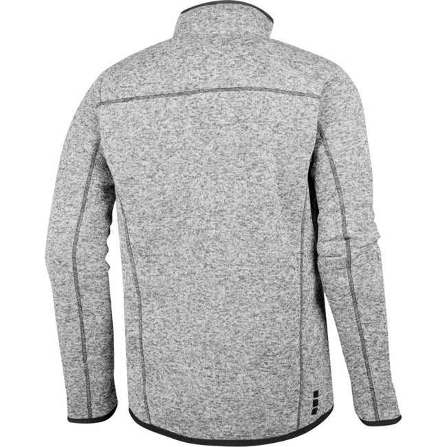 Heather Gray - Back - Elevate Mens Tremblant Knit Jacket