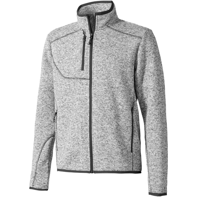 Heather Gray - Front - Elevate Mens Tremblant Knit Jacket