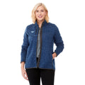 Heather Blue - Pack Shot - Elevate Womens-Ladies Tremblant Knit Jacket