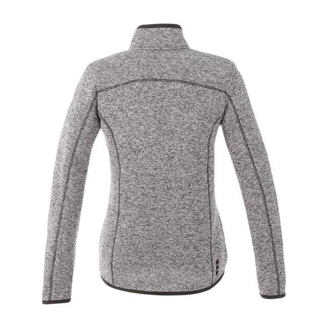 Heather Gray - Back - Elevate Womens-Ladies Tremblant Knit Jacket