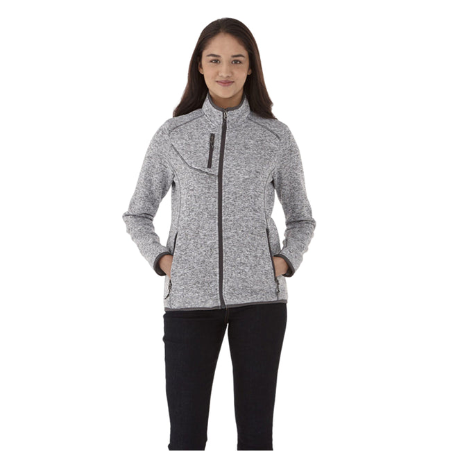 Heather Gray - Lifestyle - Elevate Womens-Ladies Tremblant Knit Jacket