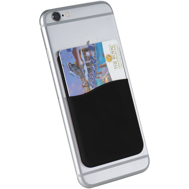 Solid Black - Front - Bullet Slim Silicone Card Wallet