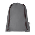 Gray - Front - Bullet Oriole Recycled Drawstring Backpack