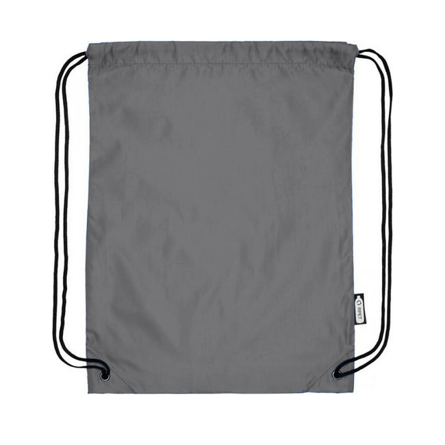 Gray - Back - Bullet Oriole Recycled Drawstring Backpack