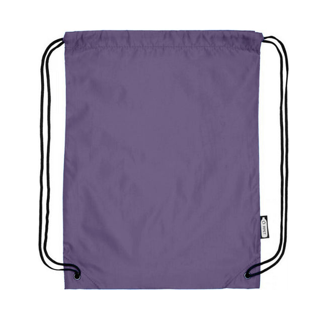 Purple - Back - Bullet Oriole Recycled Drawstring Backpack