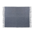 Navy - Back - Avenue Haven Herringbone Throw Blanket
