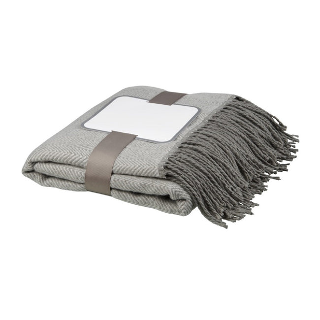 Gray - Front - Avenue Haven Herringbone Throw Blanket