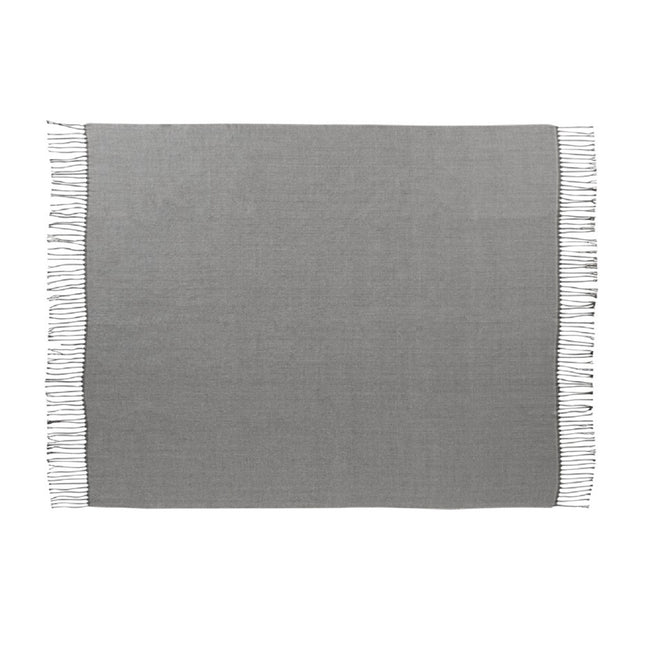 Gray - Back - Avenue Haven Herringbone Throw Blanket