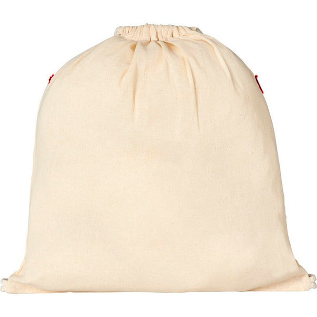 Natural-Red - Back - Bullet Adults Unisex Oregon Zippered Drawstring Backpack