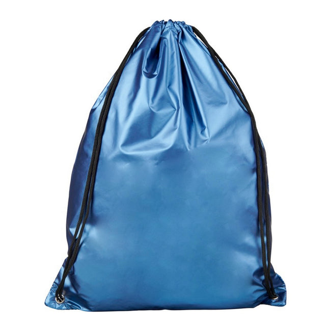 Light Blue - Front - Bullet Adults Unisex Oriole Shiny Drawstring Backpack