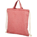 Heather Red - Back - Bullet Adults Unisex Pheebs 150gm Drawstring Backpack