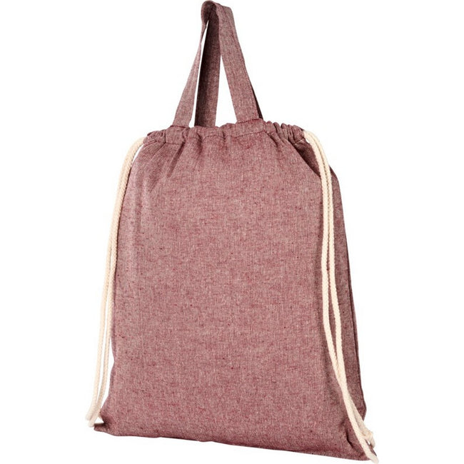Heather Maroon - Front - Bullet Adults Unisex Pheebs 150gm Drawstring Backpack